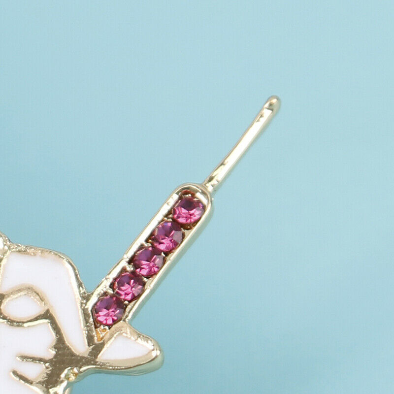 Simple White Enamel Lapel Medical Brooch Pin Syringe Glove  Accessories Jewelry