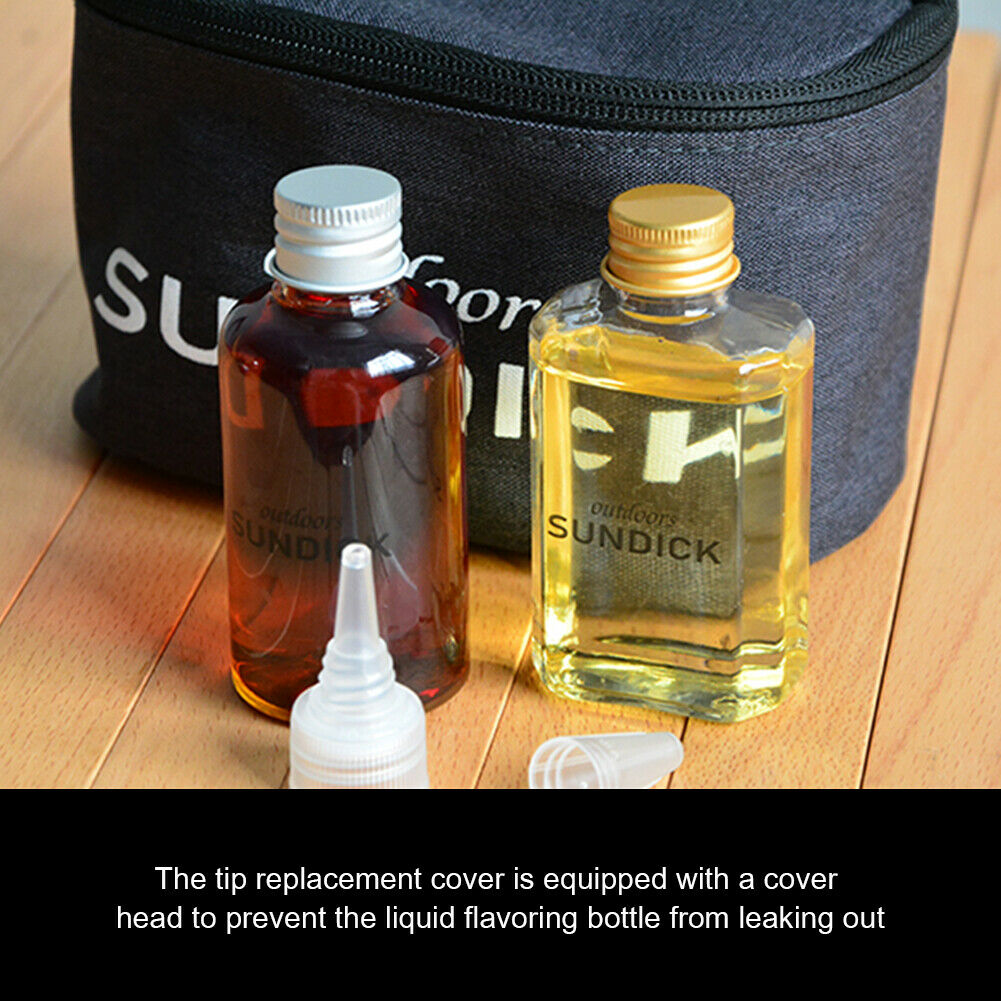Sundeck 9pcs Spice Cruets Set Portable Salt Bottle BBQ Sauce Container Bag @