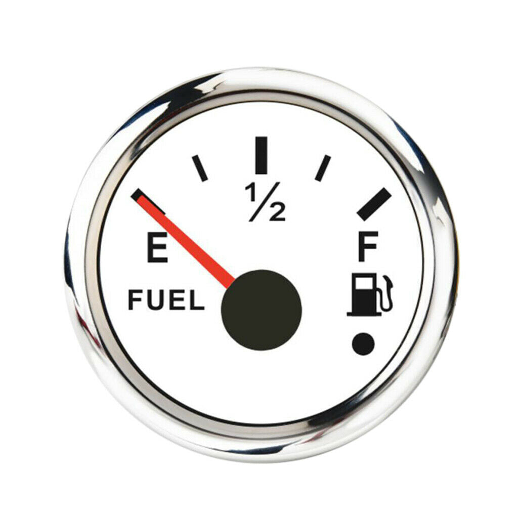 Car Boat Fuel Level Gauge, 0-190ohm Waterproof Fuel Gauge, With Backlight For