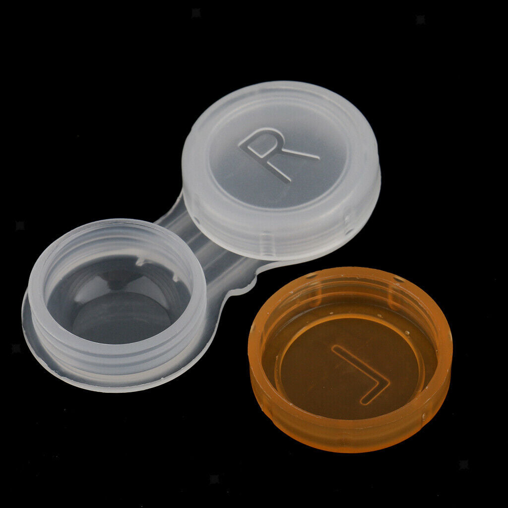 20 Pieces Mini Transparent Contact Lens Box Travel Soaking Case Container