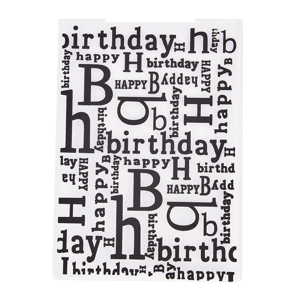 Happy Birthday Plastic Embossing Folders For Diy Scebpbooking Paper Card E DDDF