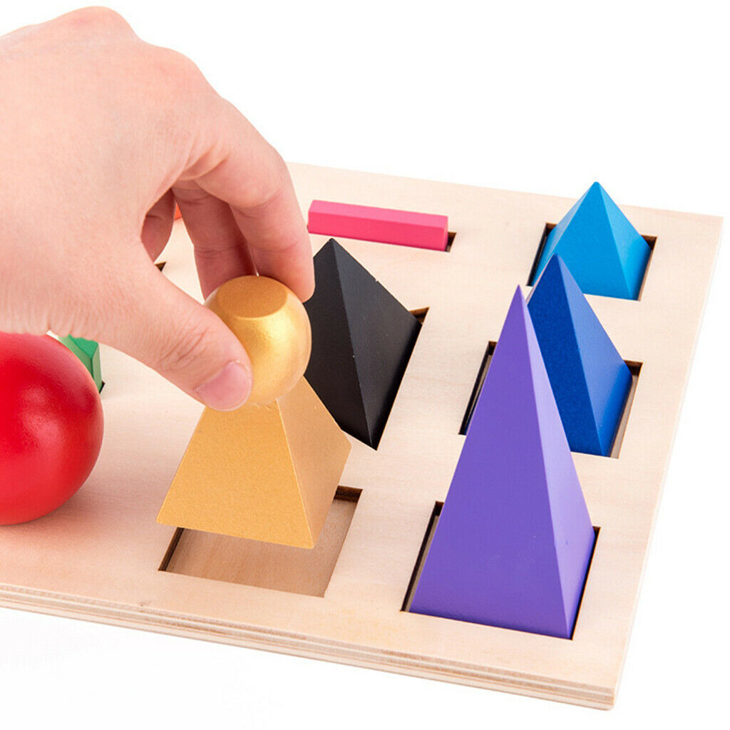 Geometry Shape Puzzle Board Sorting Match Game Motor Skill Montessori Toys