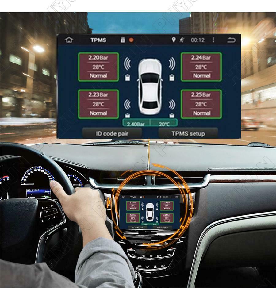 For Android Radio TPMS Tire Pressure Monitoring System w/ 5Pcs External Sensor
