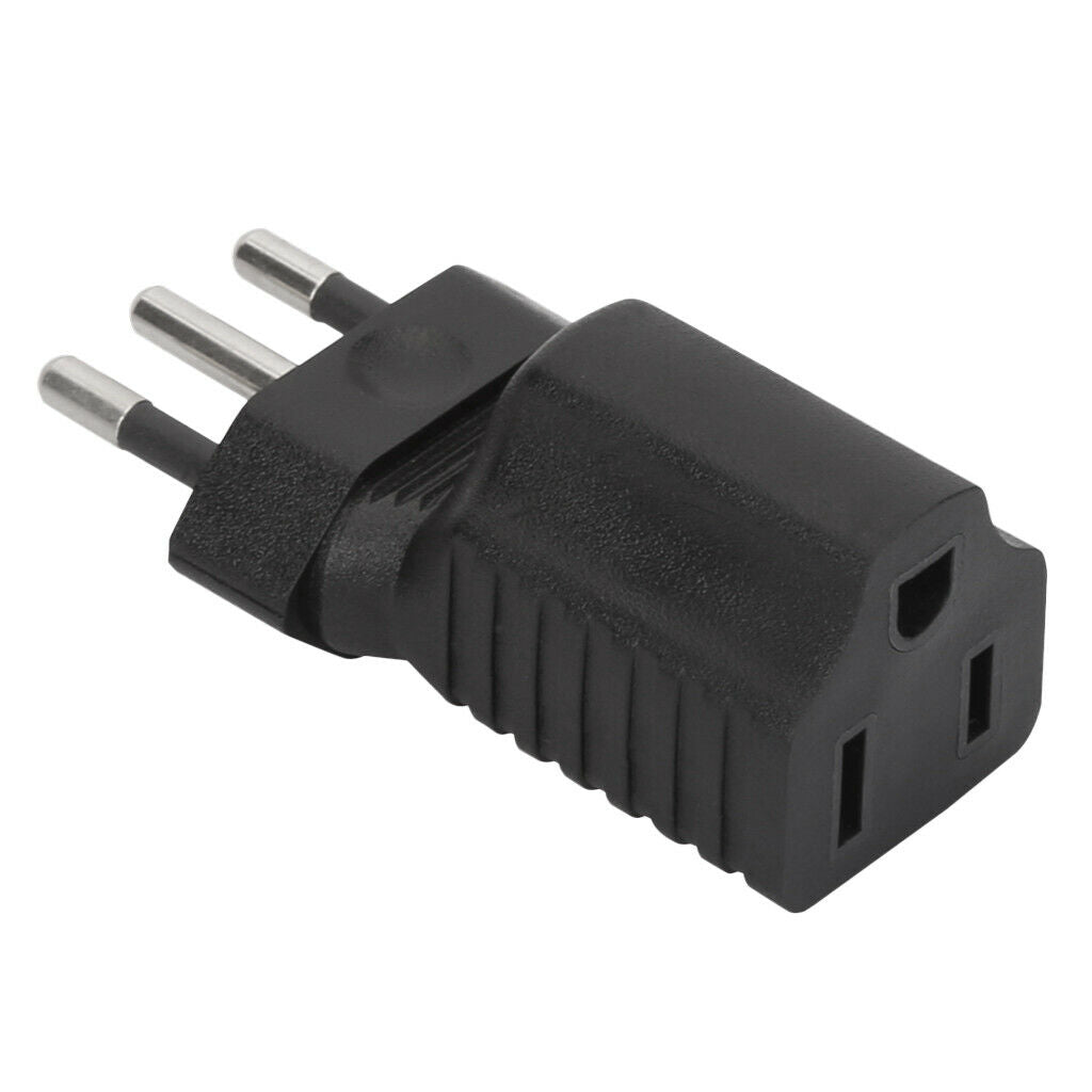 Three Round Pin Extension Plug 5-15R Female 10A 250V Socket Converter