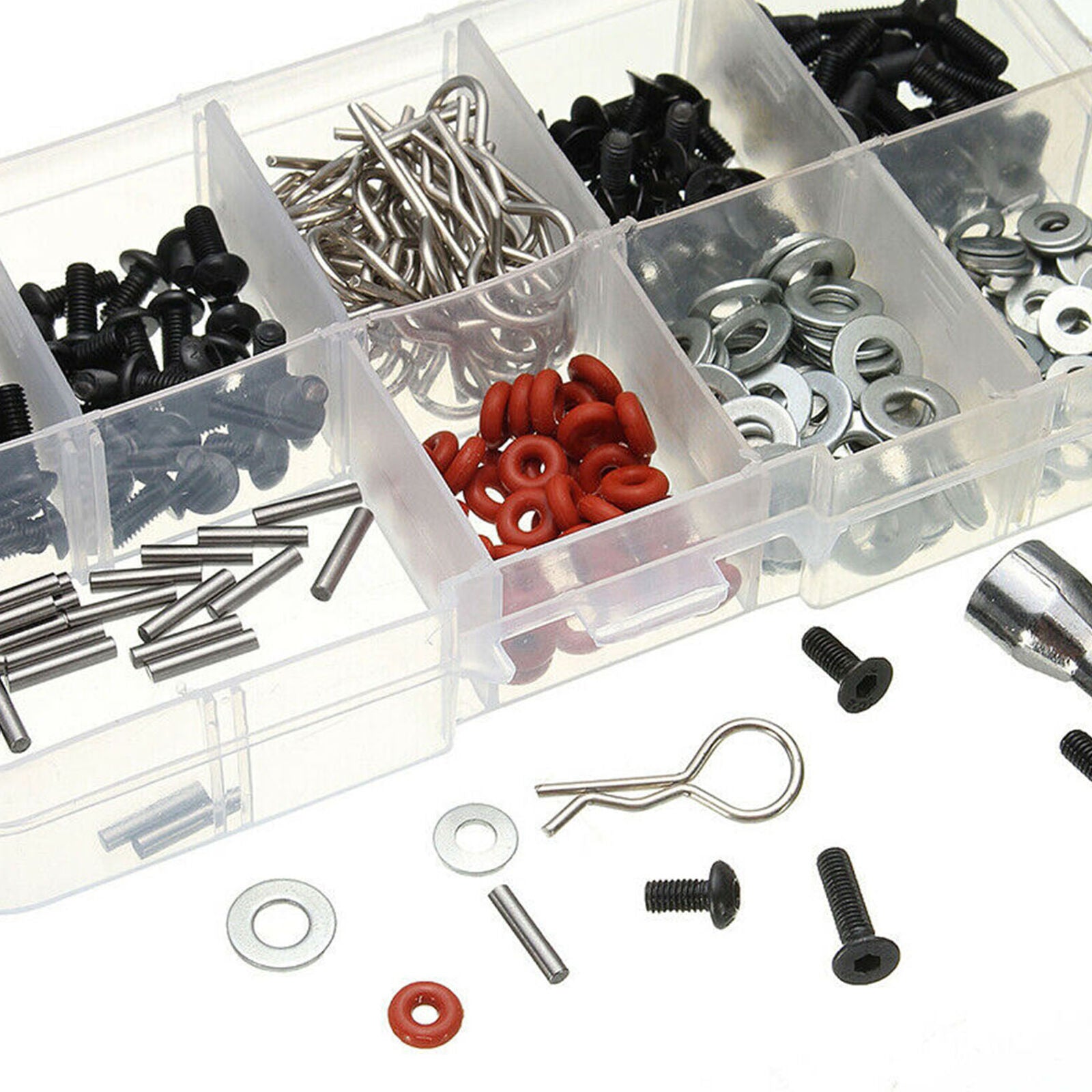 270pcs Assorted Screws Box Repair Tool Kit for 1/10 HSP RC Car Accessories
