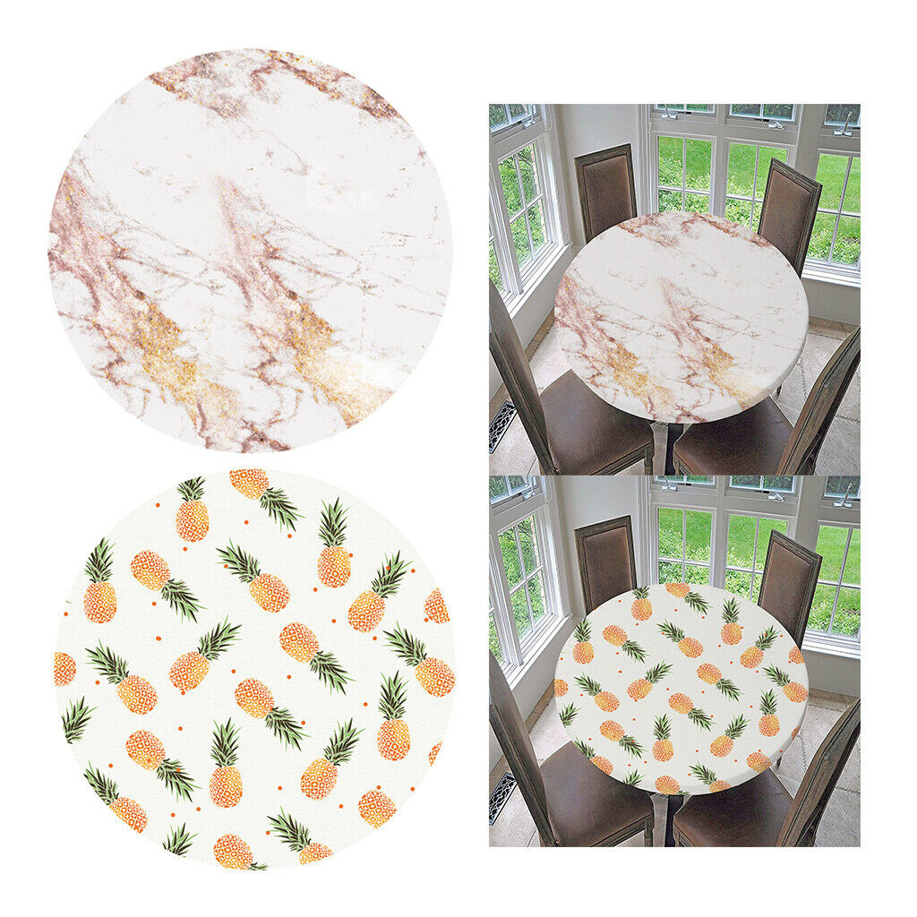 2pcs Waterproof Non-slip Round Table Cover Table