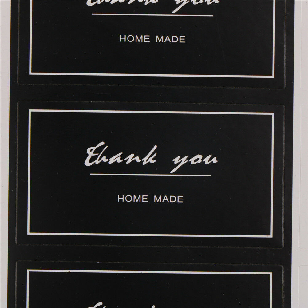 200*Thank you Seal Stickers DIY Hand Made For Gift Cake Baking Label Hang.l8