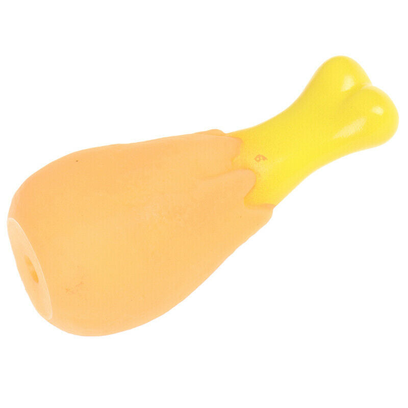 Rubber Chicken Leg Squeak Sound Interactive Chew Dog Toys Pet Sup DD