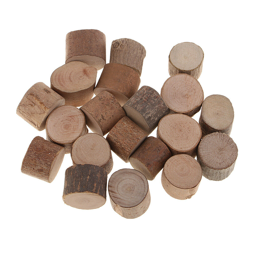 Natural Wooden Blocks Wooden Shapes, Mixed Size,30Pcs Unfinished Wood Blocks