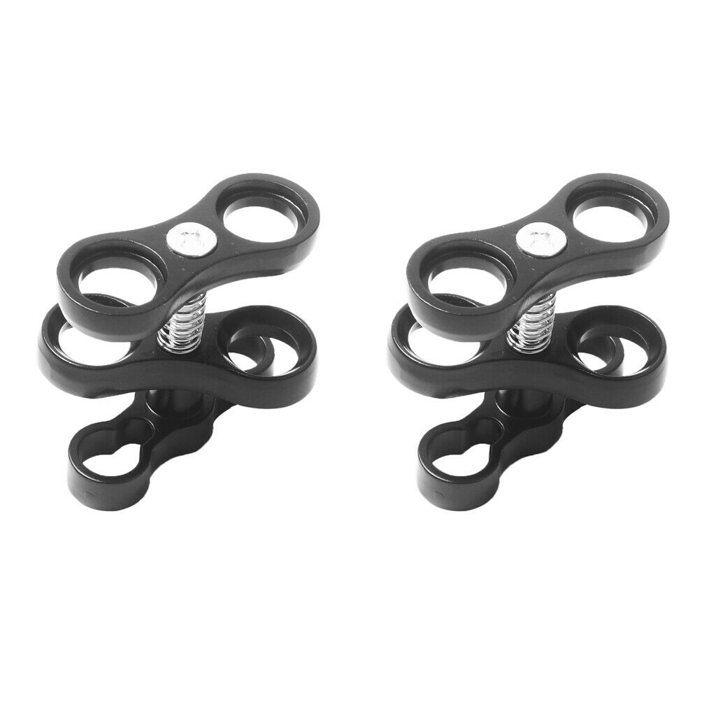 2Pcs Photography Butterfly Clips Flashlight Arm Clamps Connector Accessories