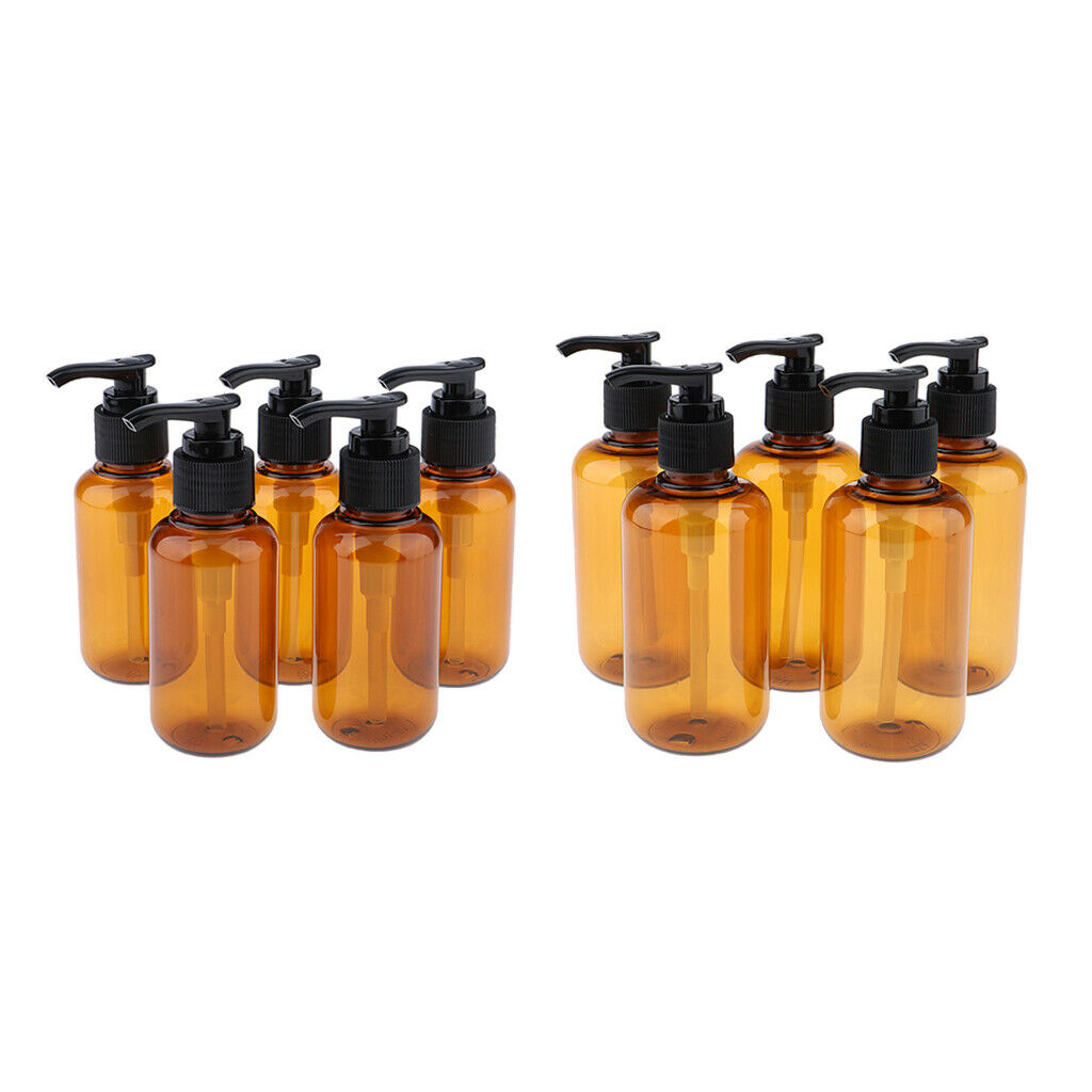10pcs Empty Shampoo Lotions Refillable Container Body Wash Bottles 100/200ml
