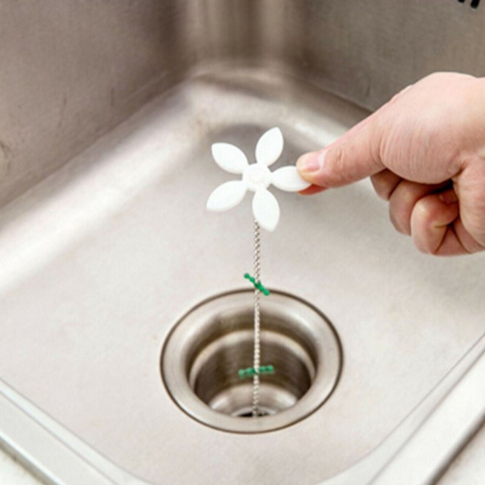 20PCS Bathtub Drain Chain Hair Clog Remover Shower Blockage Wig Cleaner Catcher