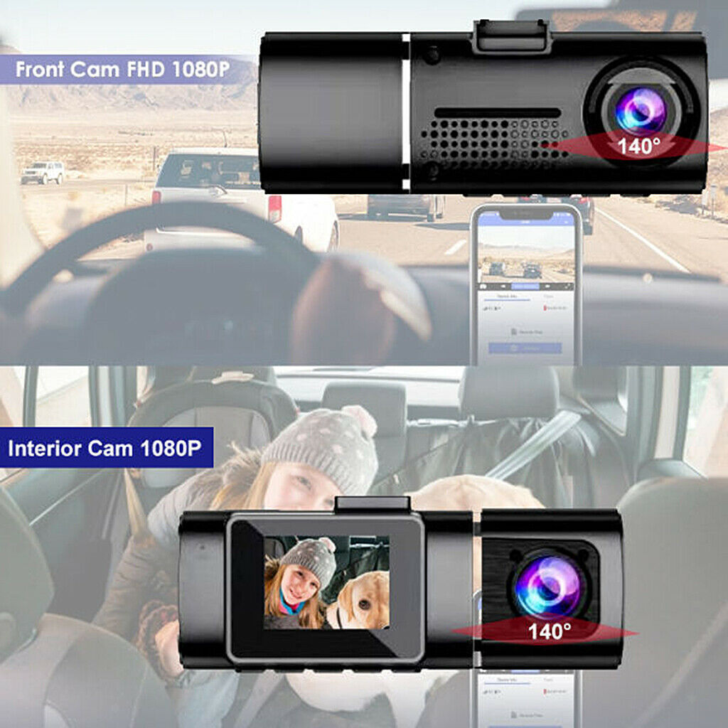 Car Hidden Dual Lens Dual   Cam 720P Inside Parking Monitor for Auto