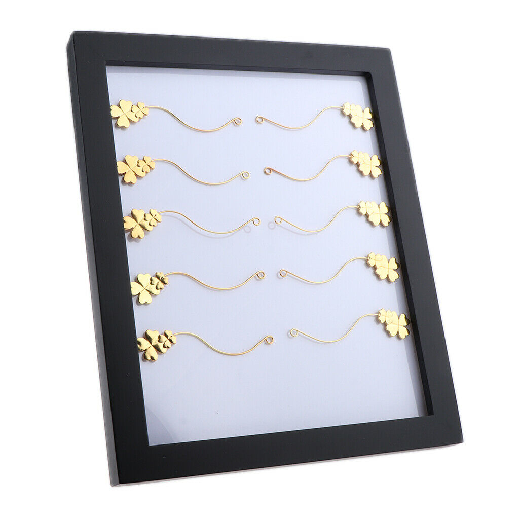 Wood Frame False Eyelash Storage Case Lash Extension Organizer Display Stand F