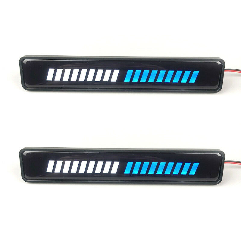 12V LED Car SUV Front Bumper White&Blue Glow Grille Lamp Decoration Day Lighting