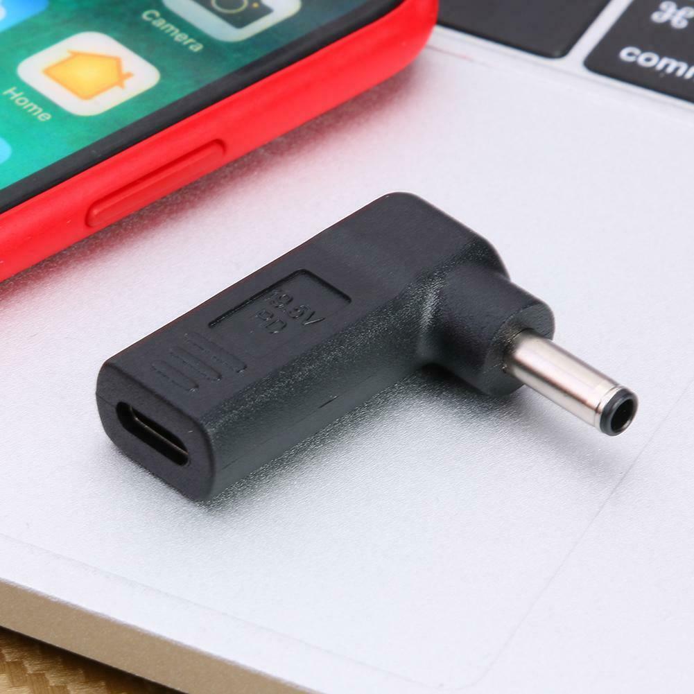 90 Degree USB-C Type-C Female to 4.5x3.0mm DC Male Plug Converter for Dell @