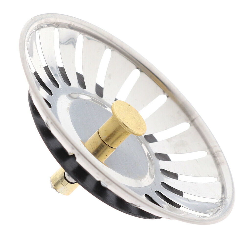 Home Stainless Steel Waste Sink Strainer Plug Drain Filter Basket DrainWY.l8