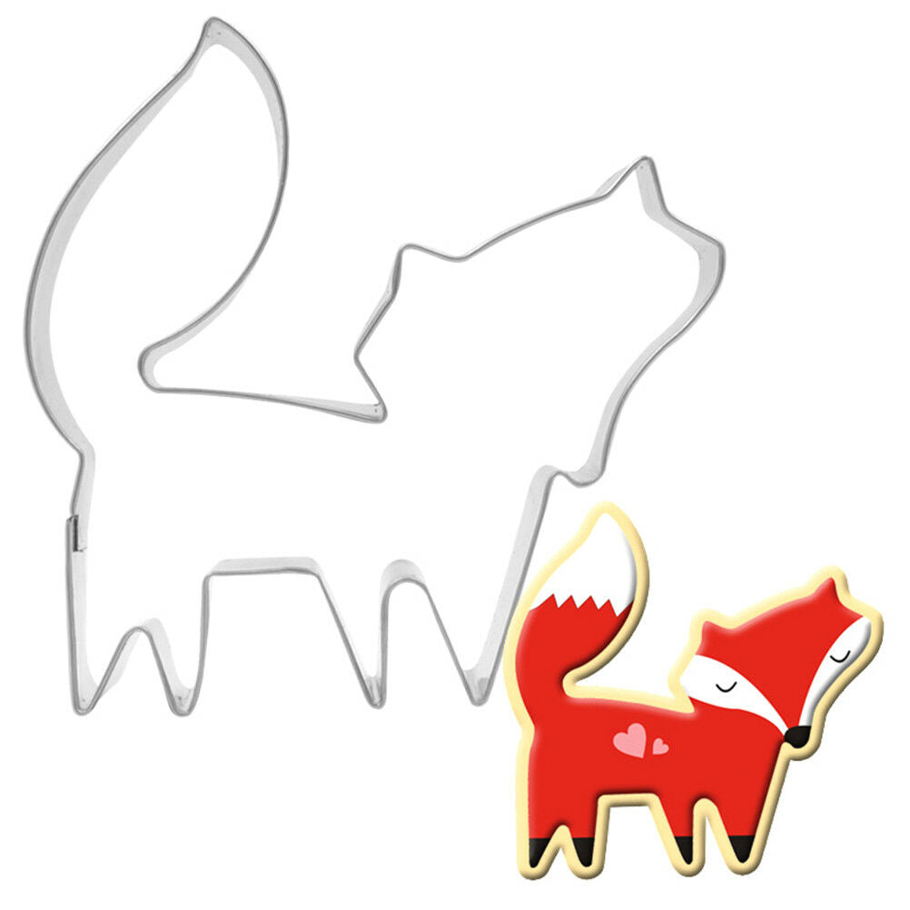 Stainless Steel fox Animal Cookie Cutter Cake Decoration Baking Mold ToolsUE Lt
