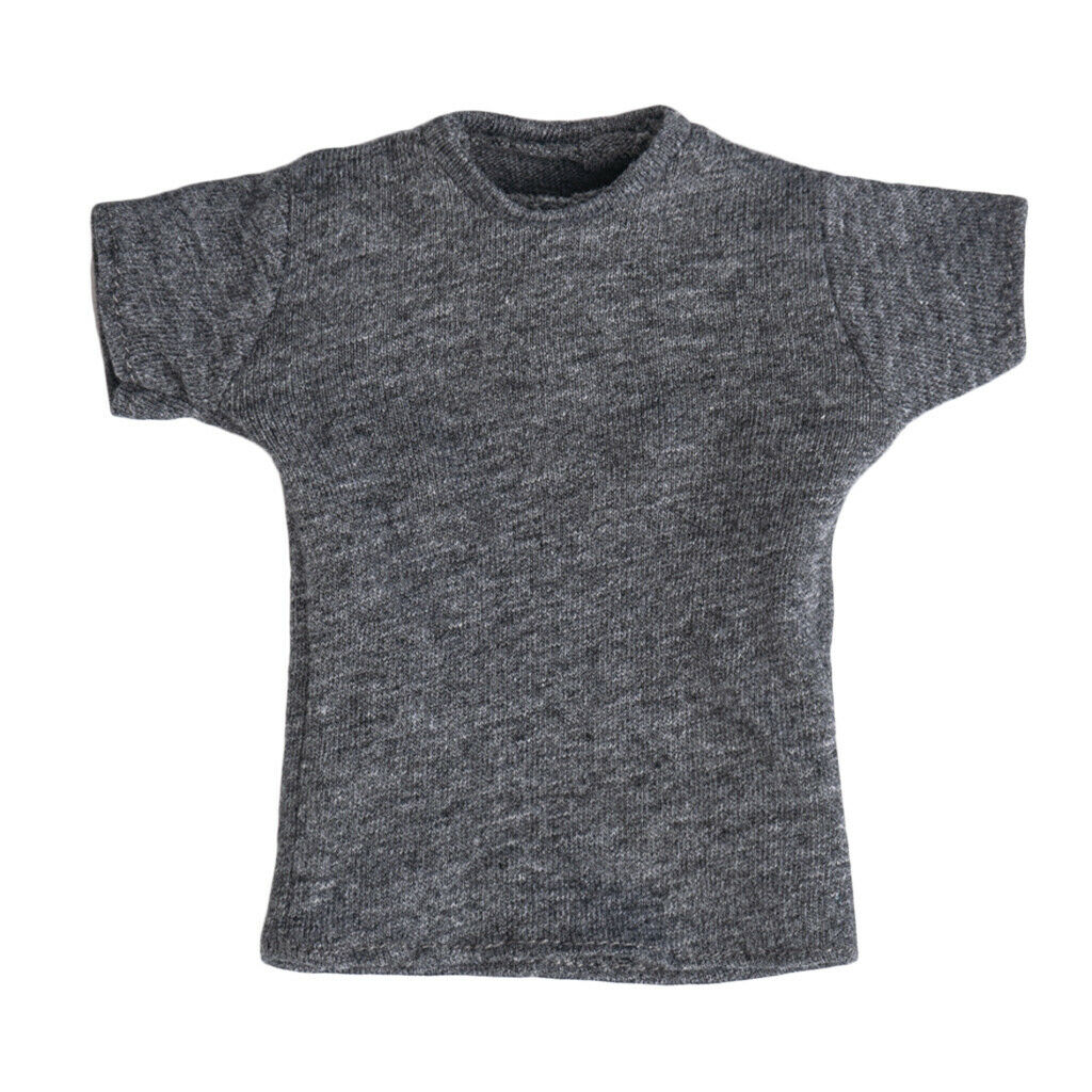 1/6 Scale T-shirt for HT TC Dragon 12in Action Figures Accessories D-Gray