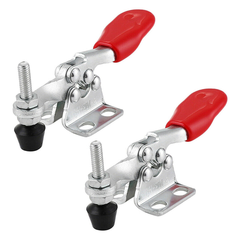 2x Quick-Release Adjustable Toggle Clamp Steel Holding Capacity Heavy Duty