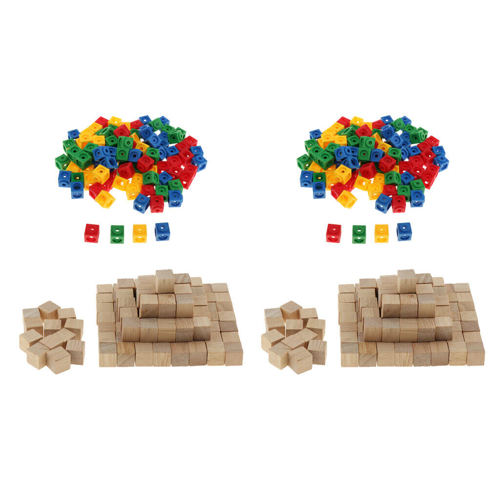 2cm Mathlink Cubes Maths 4 Colors + Blocks Square Cubes Bricks Maths Starter