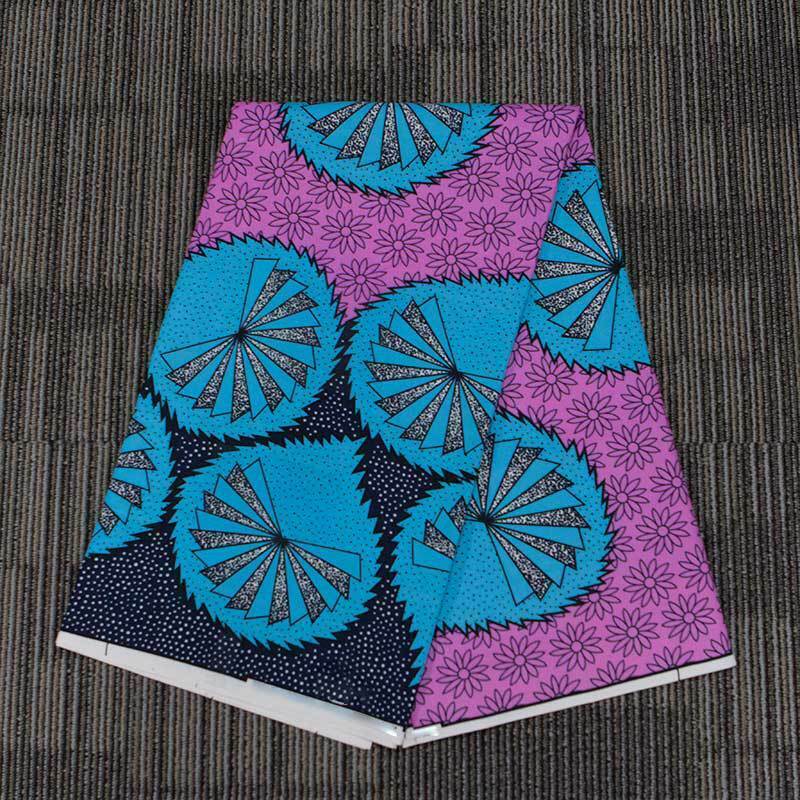 National Style Lotus Leaves Wax Printing Fabric for DIY Clothing Sewing Material