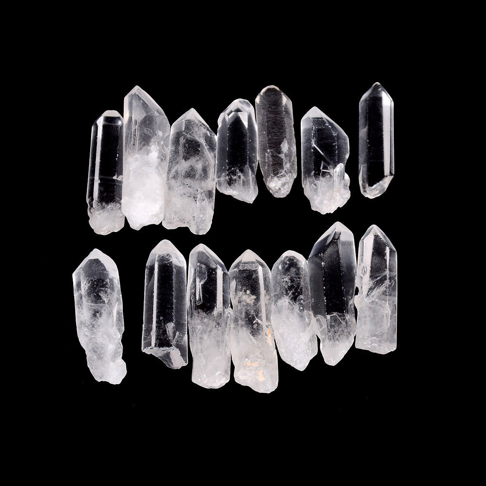 50g Lot Tibet Natural Clear Crystal White Quartz Points Terminated Wand Sp.l8