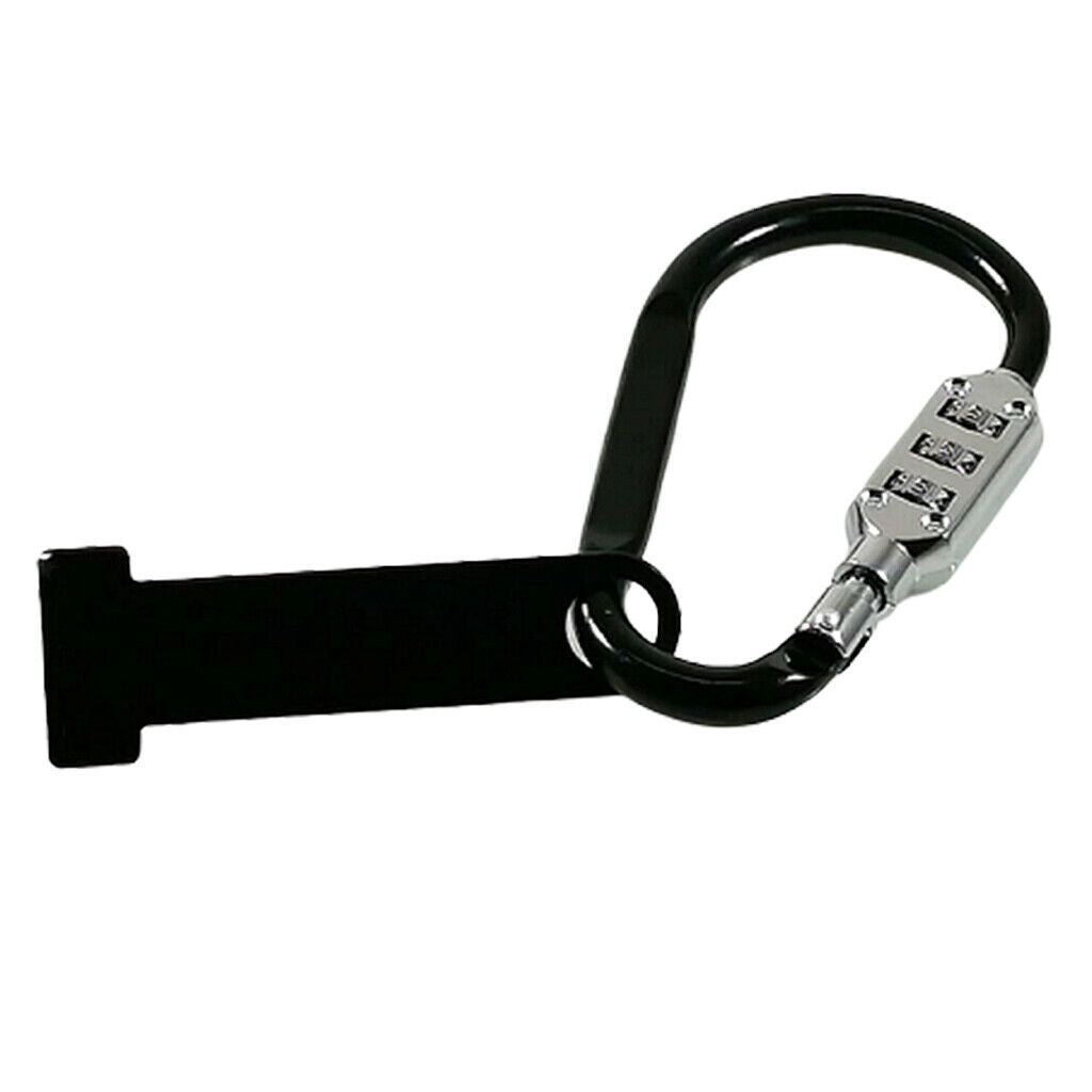 Durable Metal Anti-theft Black Helmet Security Code Lock Motorcycle Accessories