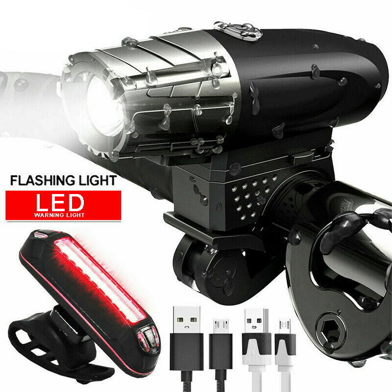 Bicycle Headlight Bike Warning Light Taillight LED Front Head Lamp Rear Lights