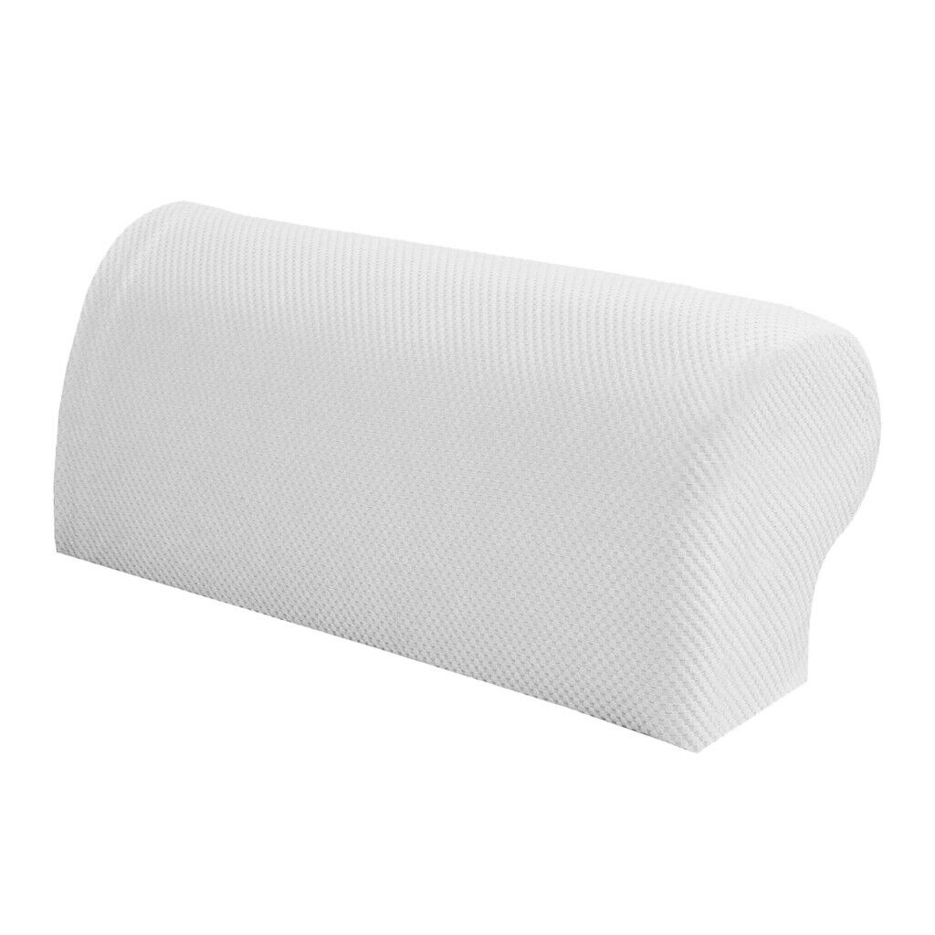 4Pcs  (2Pattern)White Elastic Chair Sofa Armrest Covers Armchair Slipcovers