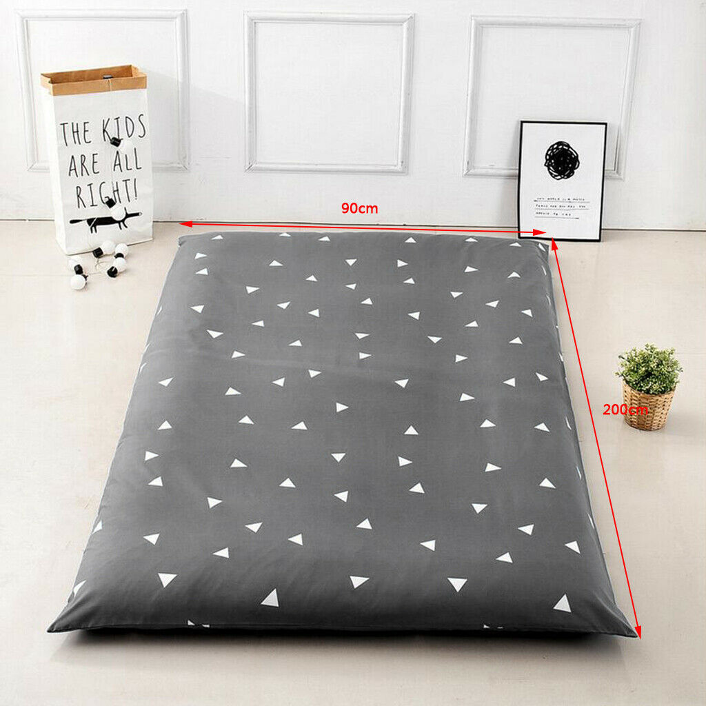 2pcs Comfortable Cotton Floor Mat Coverlet Tatami Mat Cover Bedding Supplies