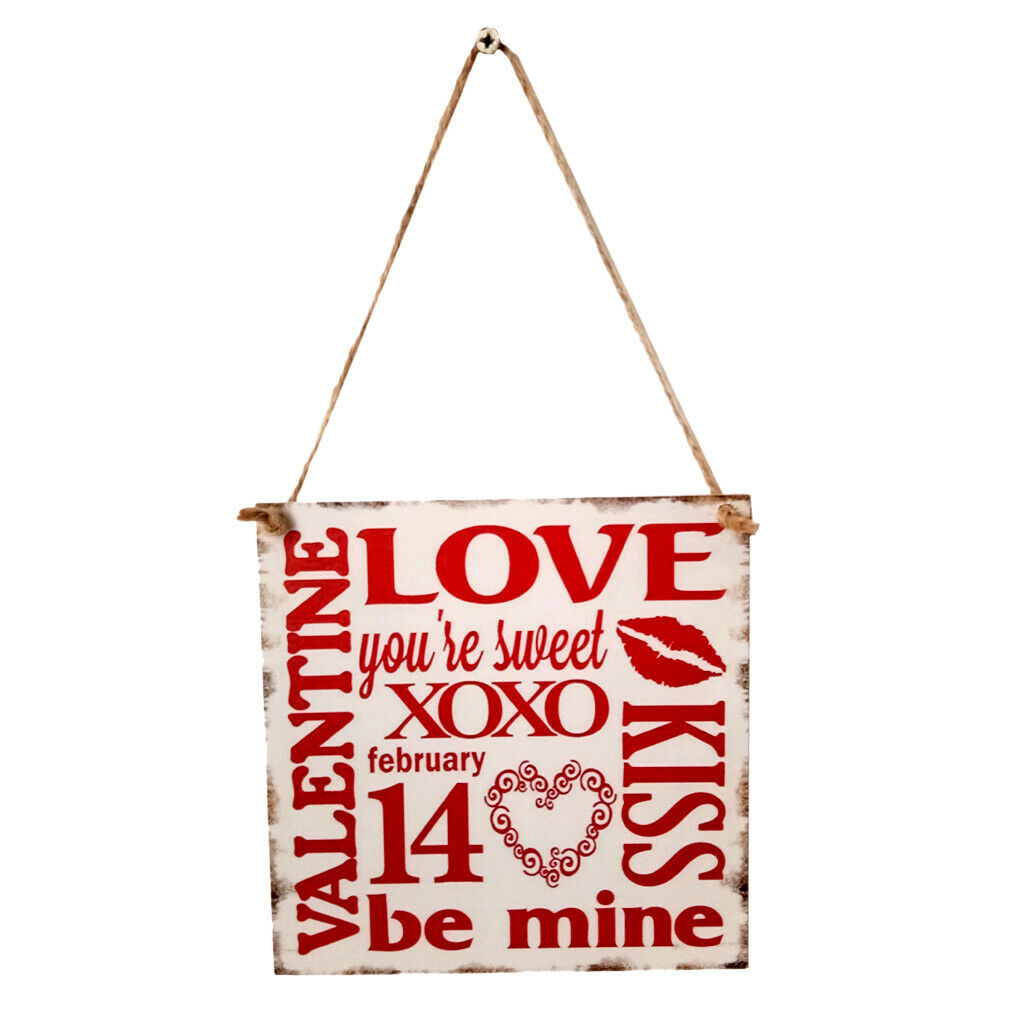 Romantic Be Mine Love Kiss Valentines Day Home Decor Wall Door Hanging Sign