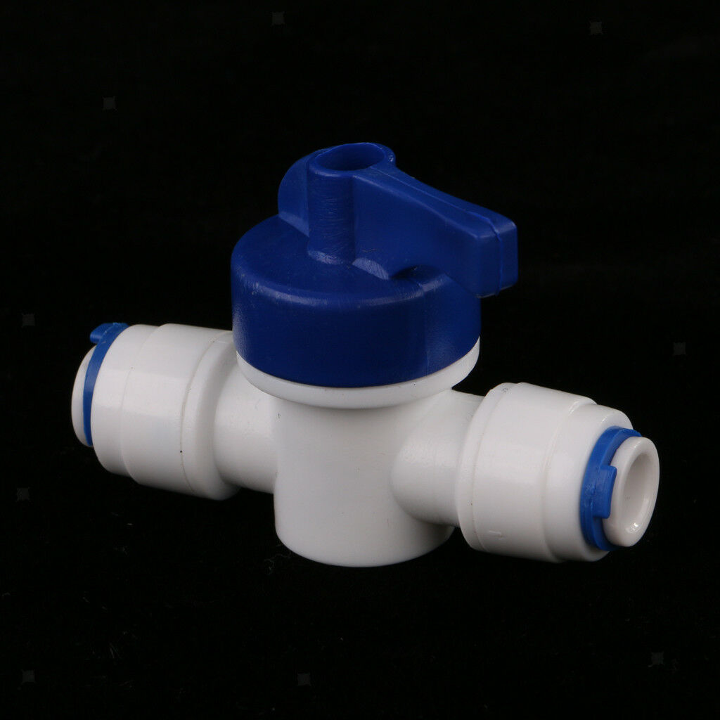 1/4" Tube 1/4" Thread Ball Valve Quick Connect Fitting for RO Water Filter