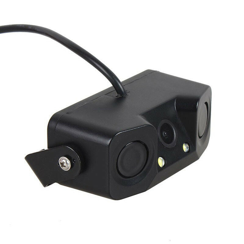 3in1 170Â° Car Visual Reversing Rear View Camera with Backup Radar Parking Sensor
