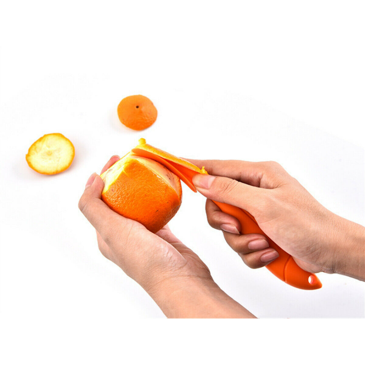 2PCS Easy Manual Fruit Citrus Orange Peeler Slicer Cutter Tool Kitchen Plastic