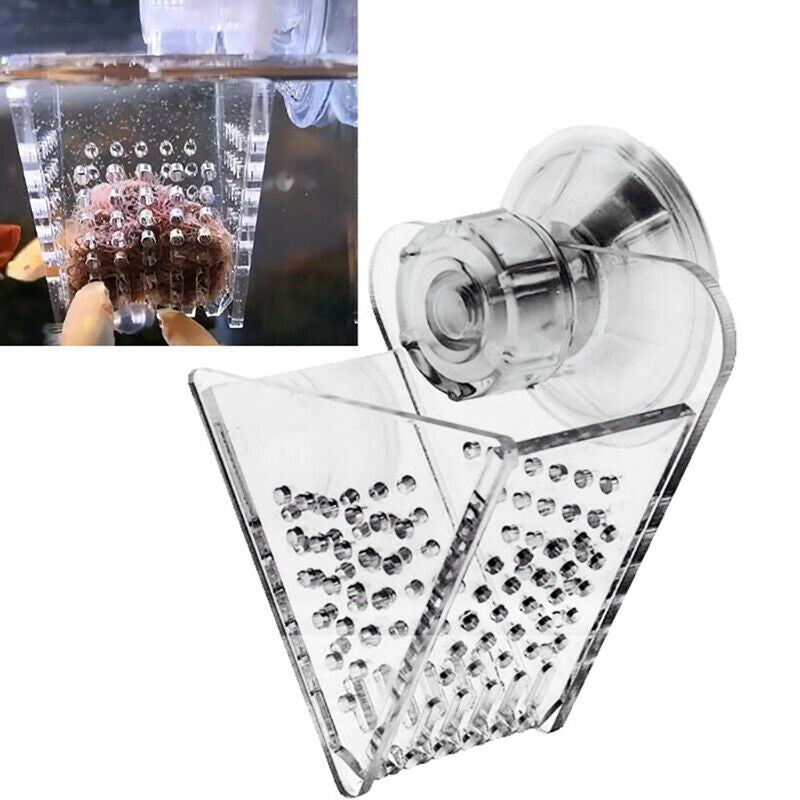 Aquarium Red Worm Feeder Fish Tank V-Shape Fish Feeding Cup Food Containe.l8