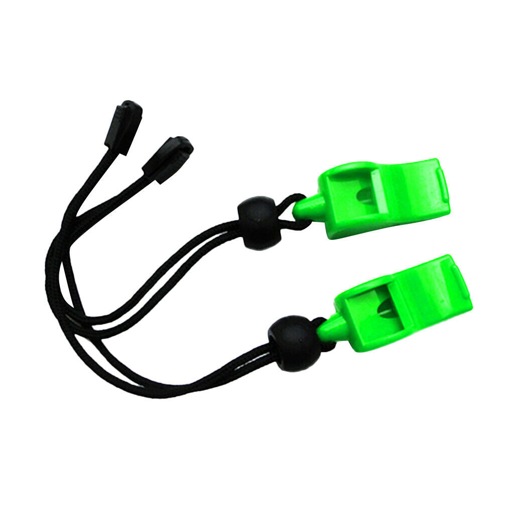 4 Pieces Safety Whistles Marine Whistles with Lanyard for Camping Hiking