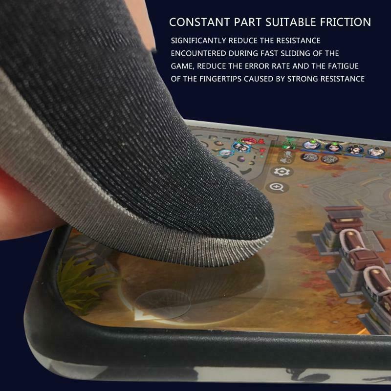 1 Pair Gaming Finger Sleeves Breathable Thumb Finger Covers for Mobile Games