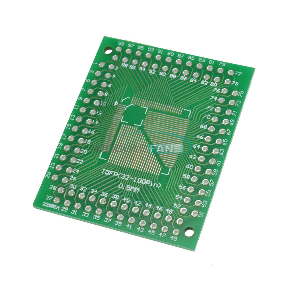 10PCS TQFP/QFP/LQFP/FQFP 32/44/64/80/100 To DIP PCB Board Adapter Converter