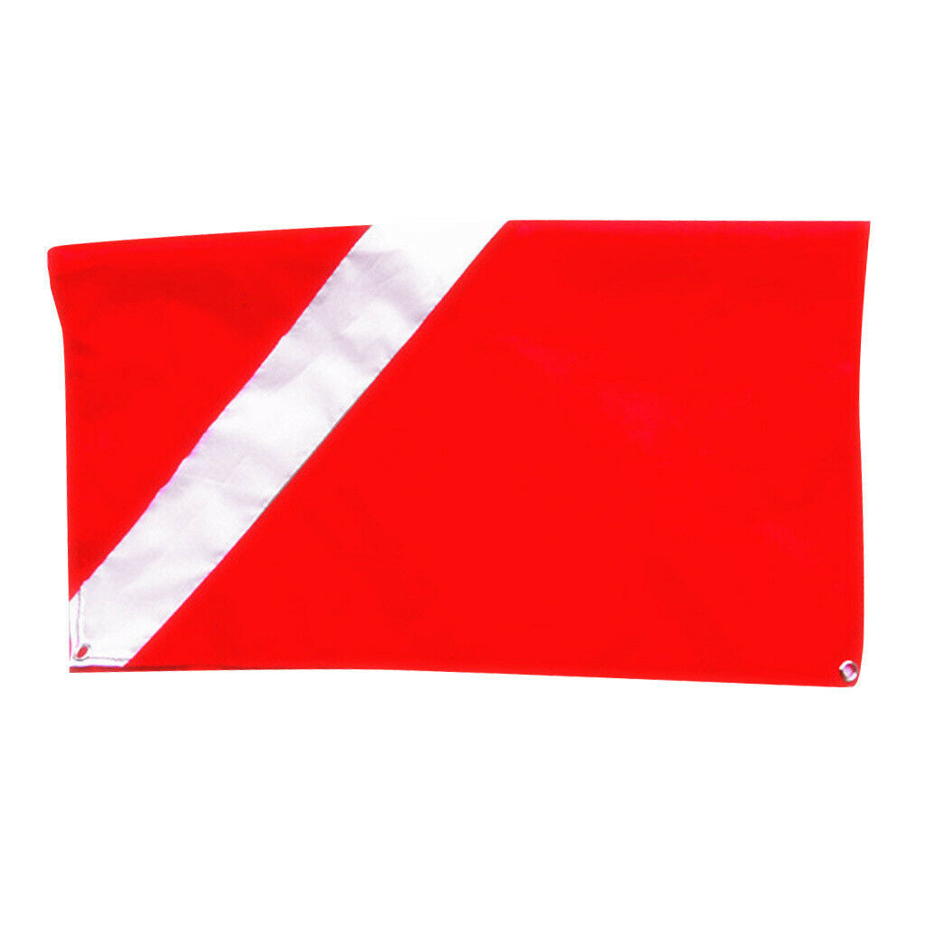 2pcs Diver Down Flag Underwater Diving Training Safety Equipment Red & Blue