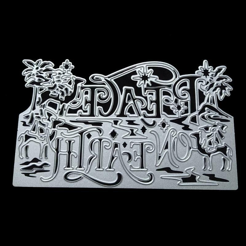 Peace on Earth Metal Cutting Dies Stencil DIY Scrapbooking Album Paper Card Mold