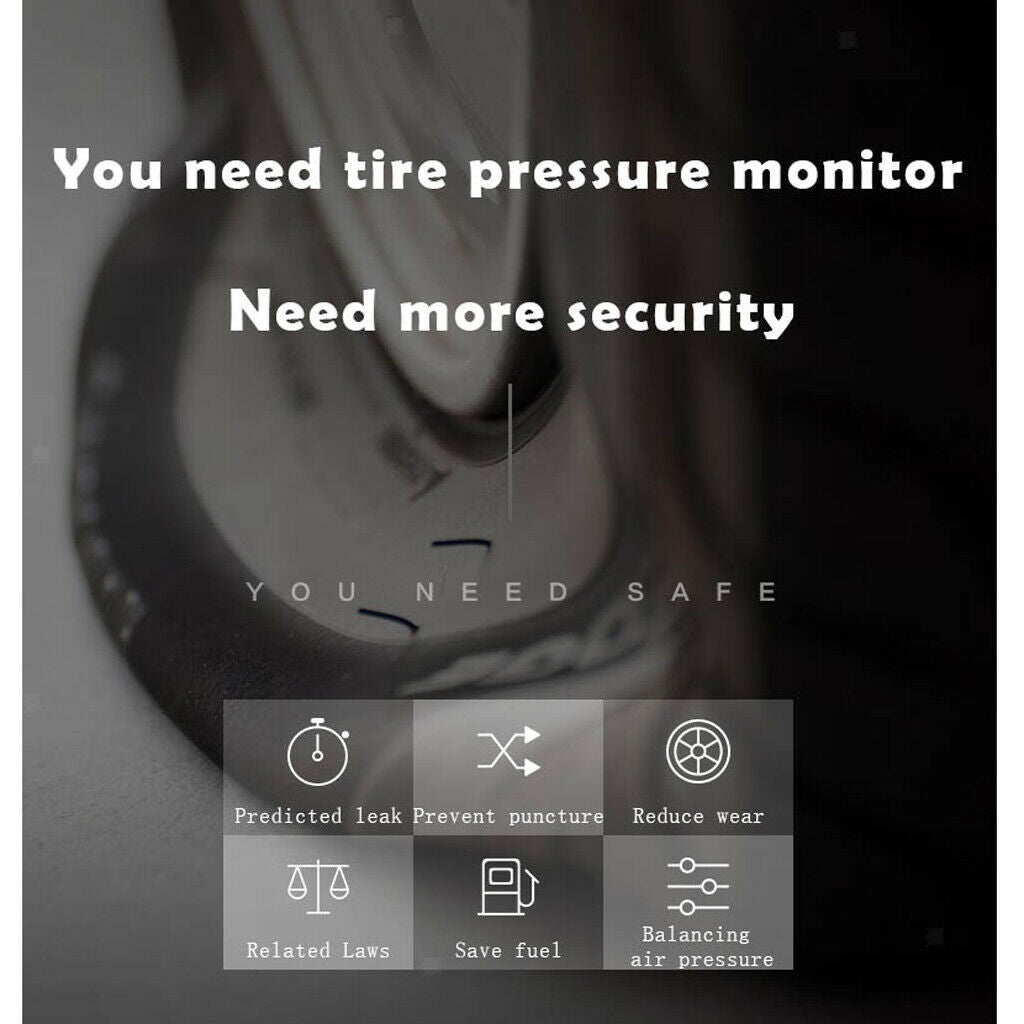 USB2.0 Tire Pressure Monitor Alarm 4 Internal Sensors For Android Car Player