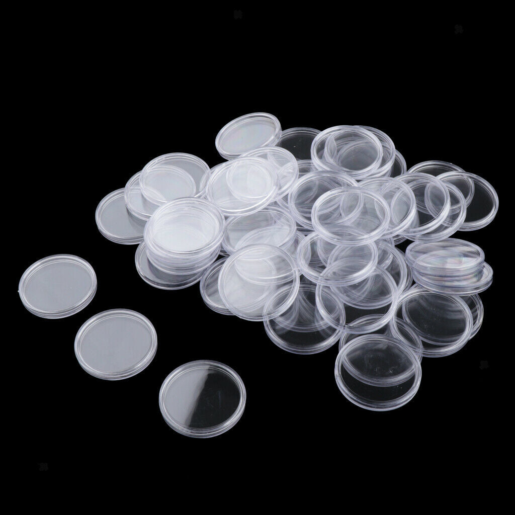 100 Pieces Coin Capsules Coin Case Storage Container for Coin Penny Organizer