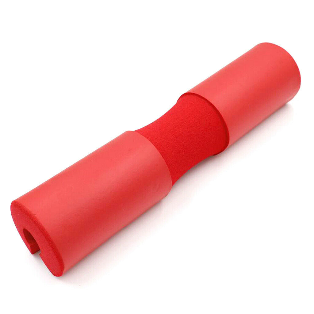Squat Barbell Neck Shoulder Pad Protector Weightlifting Pull Up Grip Red