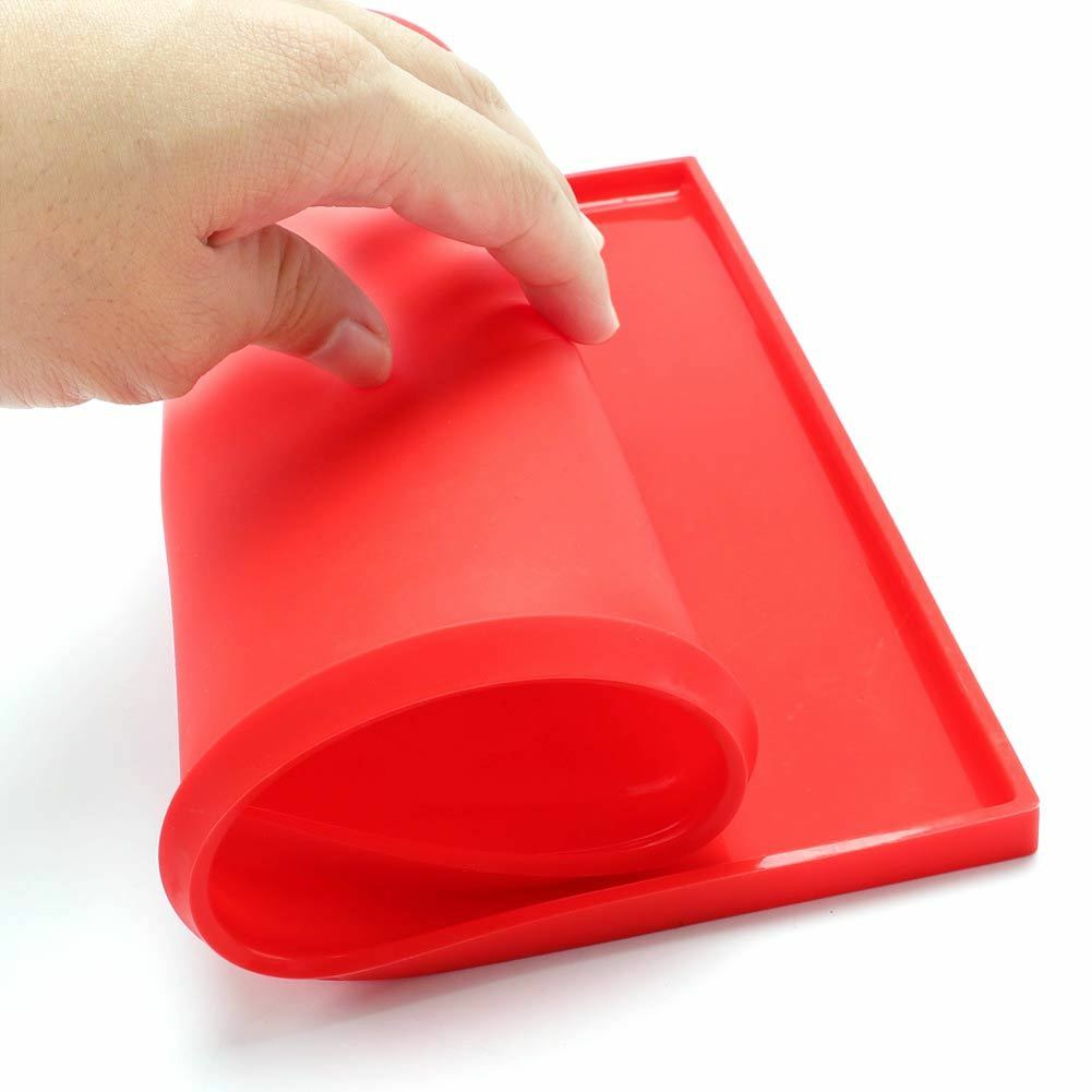 1X Mat Sheet Cake Silicone Kitchen Pastry Ware Baking Tray Oven Rolling Bakeware