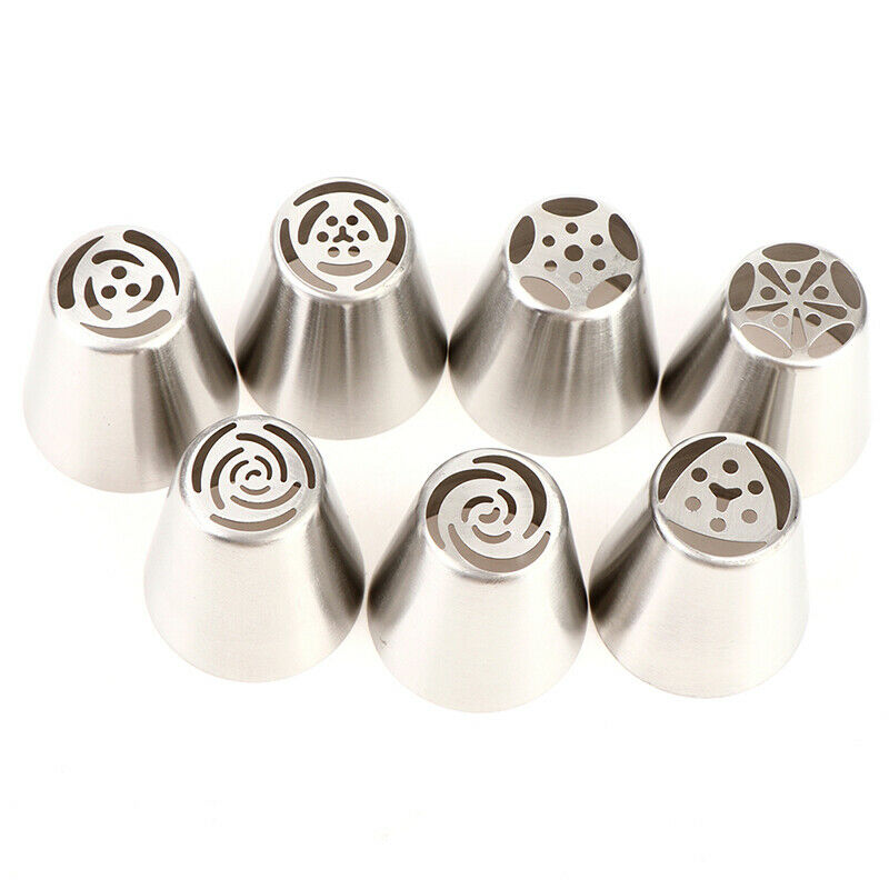 7Pcs Tulip Flower Cake Pastry Nozzles DIY Baking Tools Fondant Cake DecoratiBDA