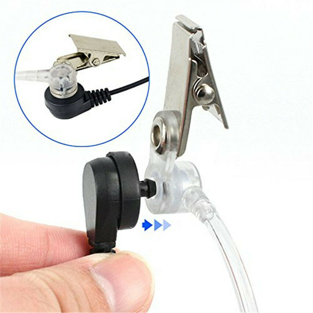 2Pin PPT Mic Covert Acoustic Tube Earpiece Headset for Midland Two Way Radio