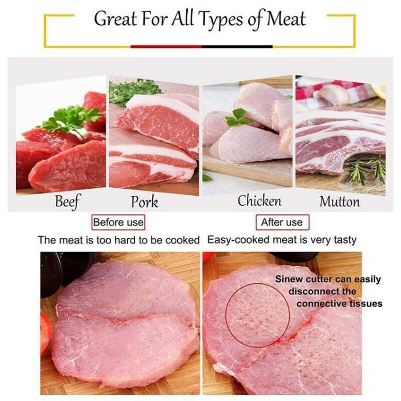 Stainless Steel Beef Steak Pork Fish Meat Hammer Tenderizer Kitchen Malle.l8