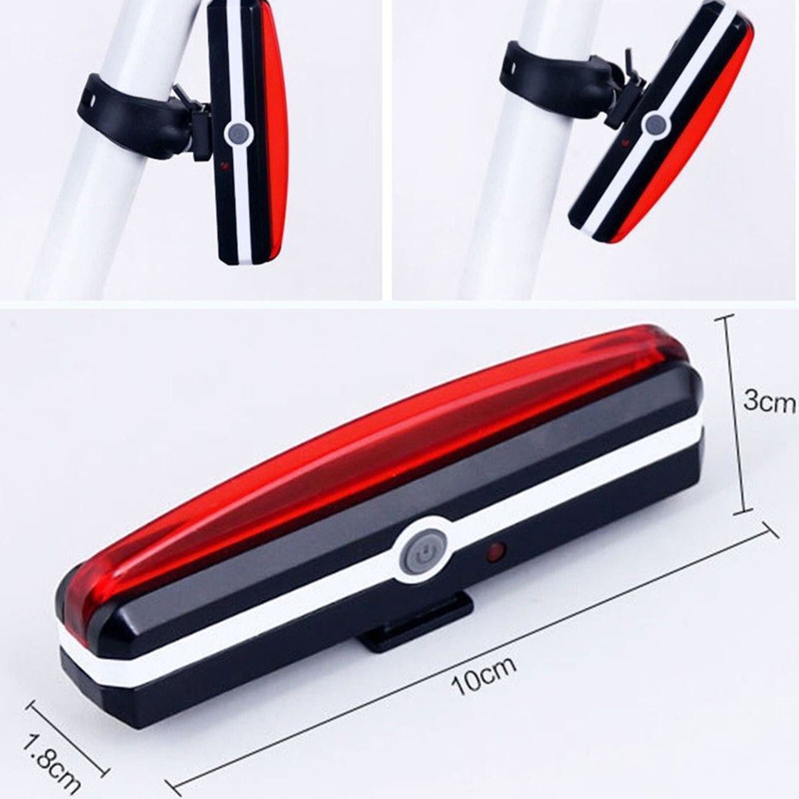 LED Bicycle Bike Cycling Front Rear Tail Light USB Rechargeable 6 Modes Lamp