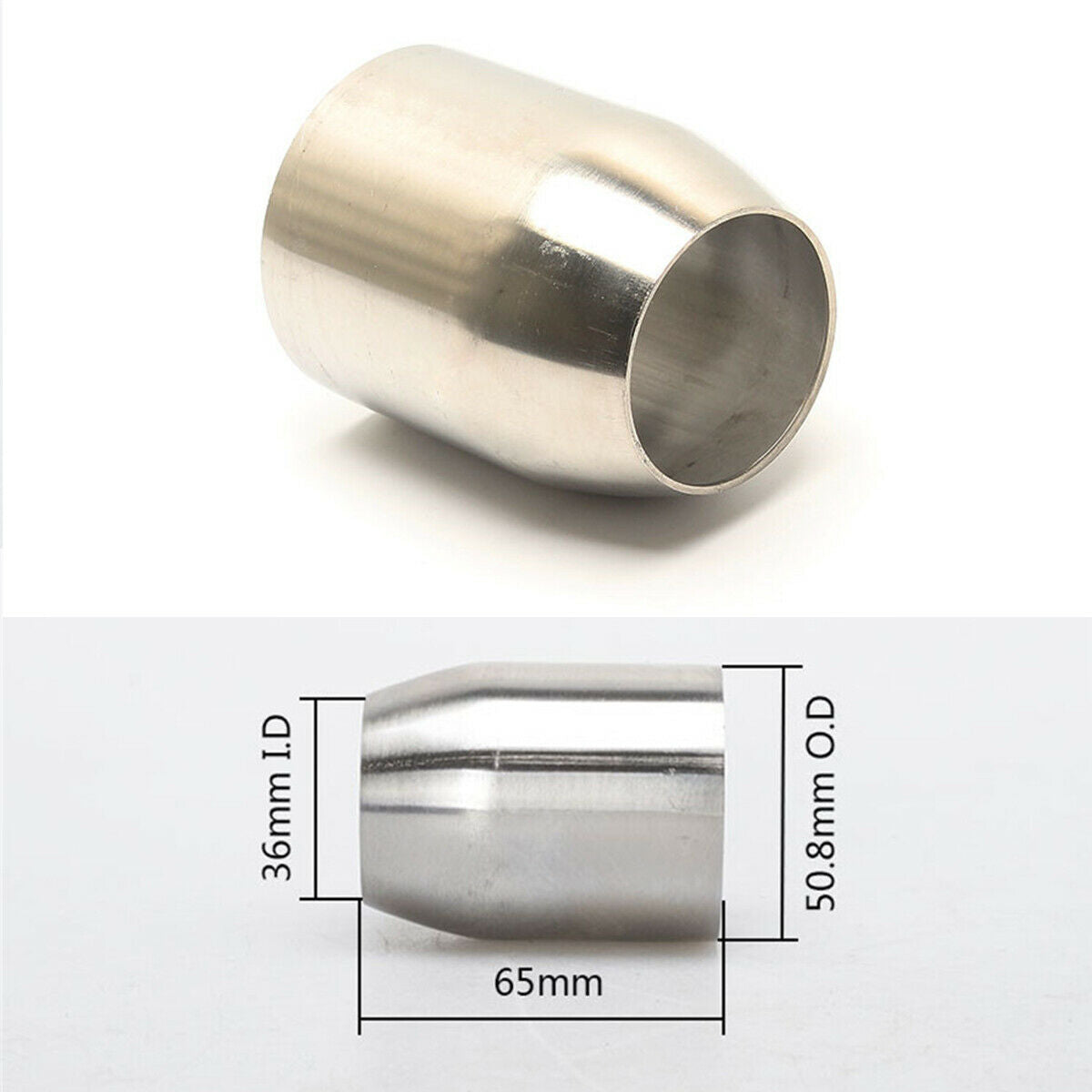 Motorcycle Exhaust Muffler Adapter Pipe 51MM Connecting Tube Welding Head